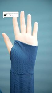 GRAFFITY - Jaket Running Wanita Anti UV dan UV Protection - Warna Light Grey/Biru Tua/Abu Tua/Pink Bahan Spandeks