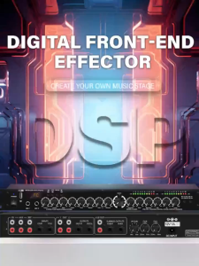 Professional Preamp Effects Processor Effects Processor with Independent Sound Adjustment Effects Processor with Built-in Bluetooth and USB Drive Playback Dual Microphone Inputs with Independent Mix Control  Suitable for KTV Home Use Live Performances.