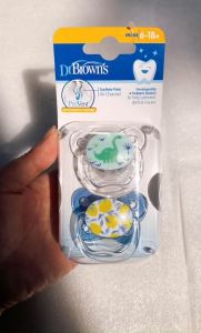 [ PV22402-GBX ] Bộ 2 ty ngậm hỗ trợ chống đột tử/chỉnh nha/chống vẩu Dr.Browns Prevent in họa tiết dễ thương ( 6-18m )