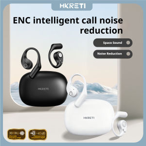 HKRETIBluetooth 5.4 Earphones Ear Clip Bluetooth Headphones Sports Wireless Earbud with Microphone HiFi Stereo Headset