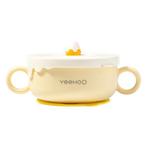 YeeHoO KIDS | Anti-drop Anti-scald 316 Stainless Steel Baby Suction Bowl