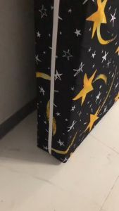 PINK CHECKERED FOAM COVER WITH 3 SIDES ZIPPER - 100% PURE CANADIAN COTTON