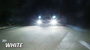 【COD+Ready Stock】Lampu LED Fog Lamp 35W 2Pcs Warna Untuk Headlight Fog Lamp 35W 12V Mobil Putih + Cahaya Emas Lampu Mengemudi Bohlam H7