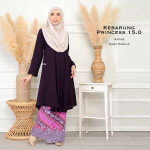 Kebarung Labuh Kebaya Moden Muslimah Plain Batik Plus Size Cutting Besar Nursing Friendly Kebaya Hitam Navy Ironless