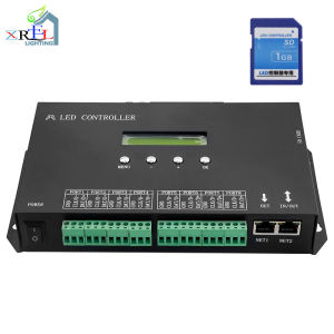 H807SA 8 Ports DMX/Artnet to SPI LED Pixel Controller with SD Card for WS2811 WS2812 WS2812b WS2815 APA102 Led Strip Light