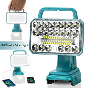 Cordless LED Work Light Compatible with Makita 18V Battery 2000LM Flashlight Portable Flood Light for Hiking Camping(No Battery)