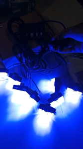 Lampu Led Grill 8 pcs Biru-biru Strob