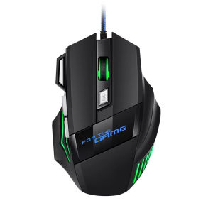 7-Buttons Wired RGB Backlit Gaming Mouse USB 2400DPI Adjustable Ergonomic Computer Optical Sensor Mouse For PC Computer Laptop