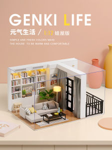 DIY House Assembly Model Handmade Birthday Gift for Women Creative Life Ob11 Dollhouse Wooden Building Static Model