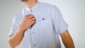 Nibras Sarimbit Celline Baju Koko Pria Bahan Dobby Selina White Lengan Panjang Simpel Terbaru