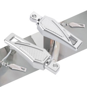 Mactions | Motorcycle Male Mount Footpegs Rear Passenger Footrest Pedals 2PCS For Harley Sportster Touring Road Street Glide Softail Dyna