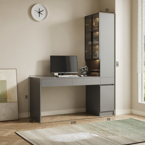 PAMEDI | Practical Combination Desk Bookshelf for Small Bedrooms