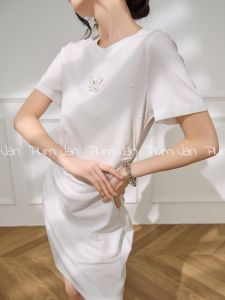 PlumJan | Elegant Casual White Short-sleeve Top
