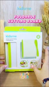 KIDSME CUTTING BORAD FORTABLE (120191 )  -TALENAN LIPAT DUA SISI DUA PISAU/ TALENAN PLASTIK / TALENAN ALAT MPASI