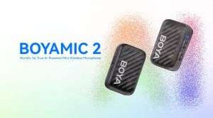 BOYA BOYAMIC 2 Wireless Microphone Lapel Mini Mic AI-Powered Noise Cancelling Microphone for Vlogging Android iPhone DSLR