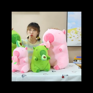 gấᴜ nhồi bông Capybara rút trái cây chuột lang hồng rút táo có dây rút quà tặng valentine cute K10T2