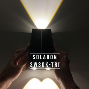 SL LIGHTING | SOLARON โคมไฟติดผนังภายนอก 3 วัตต์ 3000K รุ่น - สีแดงจราจรีม (SOLARON-3W30K-TRI)