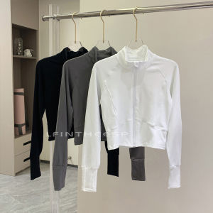 High-End Classic Fleece-Like Stand Collar Fitness Yoga Jacket Womens Slimming Sportswear Quick Dry Wear Resistant