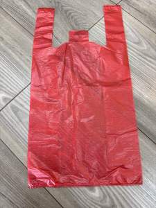 Beg Plastik T-Shirt Merah/Kuning size 18“ x 22”｜Kuat & Tidak Mudah Bocor｜Untuk Daging & Makanan Basah｜Harga Borong PM