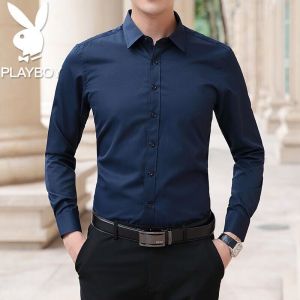 Áo Sơ Mi Nam Dài Tay Chống Nhăn Thời Trang Công Sở Thường Ngày Mùa Xuân Hè Thu Đông Quần Áo Làm Việc Chất Liệu Polyester Cotton