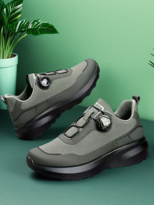 รองเท้าเดินป่ากลางแจ้งสำหรับผู้ชาย ทรงหัวมน ด้านบนทำจากผ้า กันลื่น ระบายอากาศได้ดี รองเท้าสปอร์ตแบบลำลอง สำหรับฤดูร้อนปี 2025