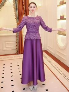 Elegant Purple Wedding Dress for Mother of the Bride Spring 2025 New Style Young Looking High End Dress Handmade Embroidery