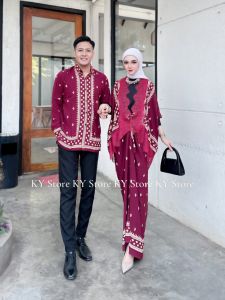 Set Couple Cardigan Baju Kondangan Set Outvit Batik Renda Modern