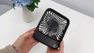 TOPK Rechargeable Portable Fan Electric Mini fan for Camping4600mah Battery USB Desk Fan Small Silent Table Fans for Room Home