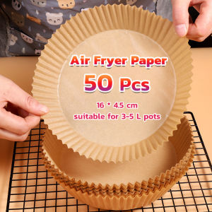 LoviRa 50 PCS Air Fryer Paper Liner Disposable Air Fryer Sheet Oil-proof Parchment Paper Non-Stick