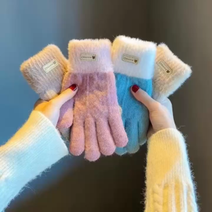 Bao Tay Giữ Ấm Cảm Ứng Mùa Đông Lót Lông Mềm Mịn Thời Trang Chống Lạnh Dành Cho Nam Nữ Dễ Phối Đồ