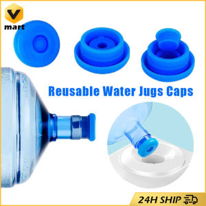 5 Gallon Reusable Replacement Water Bottle Silicone Safety Cover Tops Bucket Water Bottle Caps Anti Splash Jug Caps Silicone Water Bottle Cover Replacement Lid 5 Gallon Bottle Lids Water Bottle Reusable Water Bottle Lids With Inner Plug