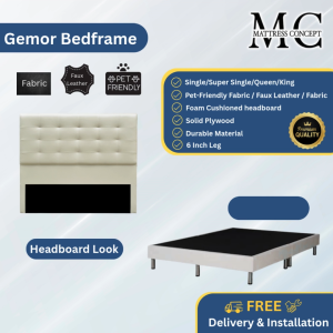 Mattress Concept Gemor Divan Bedframe Pet Friendly Fabric/FauxLeather/Fabric All Size Available