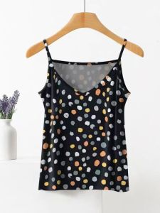 Áo Ba Lỗ Không Tay in Hoa Mùa Hè Mới Cho Nữ Áo Ba Lỗ Ôm Vừa Vặn Thời Trang Mặc Trong Áo Ba Lỗ Không Tay Áo Ba Lỗ Thường Ngày