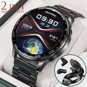 2 In 1 TWS Headset Smart Watch 1.39" Men Women Sport Fitness Heart Rate Health Watches Earphone Noise Reduction Music Smartwatch