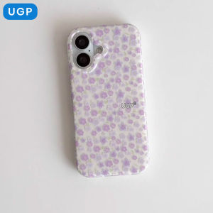 UGP | Apple Compatible Phone Case Purple Flower Design 17 Pro Max / 16 Pro