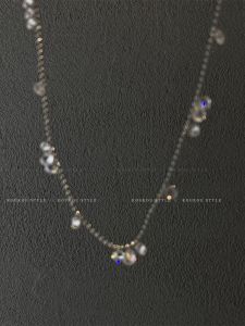 Sparkling Crystal Zircon Necklace Womens Waterdrop High Carbon Diamond Clavicle Chain Fashion Jewelry Spring Summer New Style