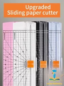 Portable Paper Trimmer Plastic Paper Cutter A4 Size Office Cutting Paper Tools with 5 Blades
