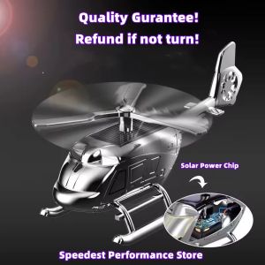 Solar Power Rotating Helicopter Air Freshener Alloy Solar Energy Diffuser Dashboard Helicopter Decor Spinning Helicopter Aroma