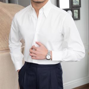 Áo Sơ Mi Dài Tay Trắng Cổ Anh Pháp Chống Nhăn