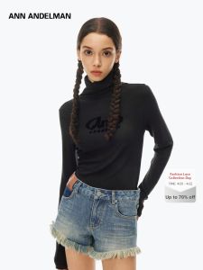ANN ANDELMAN | High Neck Asymmetric Hem Sweater