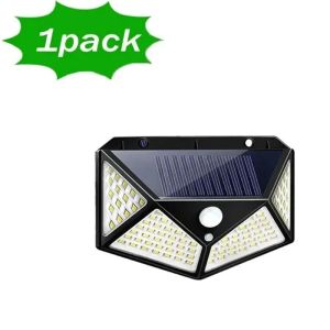 ESMARTER | 1/2/4/6Pcs 100 LED Wall Lights Outdoor Solar Lamp PIR Motion Sensor Solar Powered Sunlight Street Light for Garden Decoration