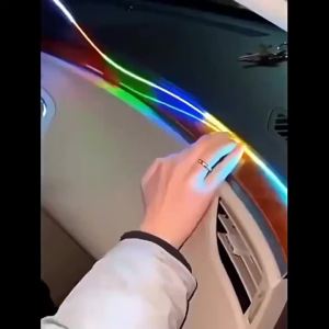 LED Car Interior Ambient Mood Light Neon Acrylic Strip USB App Remote Control Full Color RGB Dashboard Hidden Atmosphere Lamp 