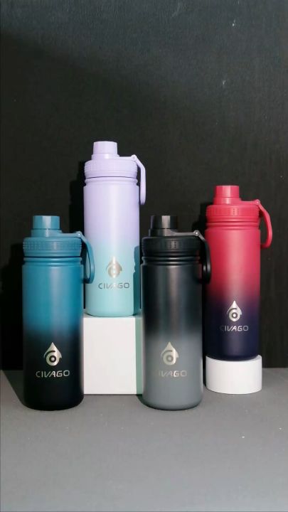 CIVAGO（18oz）Wide Mouth with Sport Lid Vacuum Insulated Tumbler