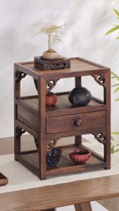 Multi-layer Desktop Display Rack Teapot Teacup Tea Set Storage Rack Wooden Retro Chinese Storage Rack