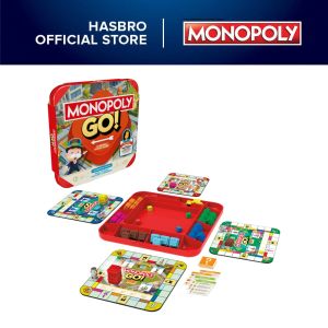 Monopoly GO! Board Game Mobile-Inspired Ages 8+ 2-4 Players 15 Min Family & Travel Game for Kids & Adults