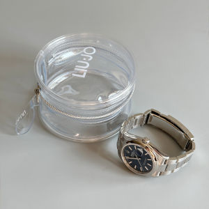 High-End Portable Jewelry Box Transparent Visual Storage Case for Bracelets And Watches round Shape Cosmetic Storage Organizer