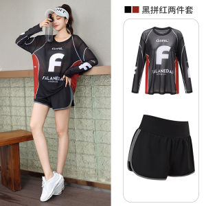 Womens Fitness Yoga Sports Suit Quick Dry Running Morning Jogging Badminton Clothing plus Size Short Sleeve Shorts Set