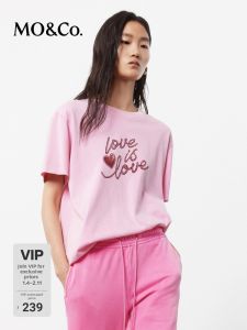 MO&Co. | Vintage Faded Print Cotton Short Sleeve T-shirt