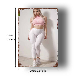CIFbuy | Biển Kim Loại Sắt Mộc Mạc 2D Kích Thước 8x12 Inch (20x30 Cm) Phong Cách Tối Giản Cổ Điển Trang Trí Tường Cho Nhà Quán Bar Gara Câu Lạc Bộ Nhà Hàng Quán Cà Phê