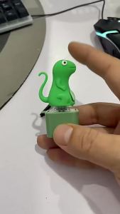 Luminous Sound Lizard Snake Rechargeable Decompression Button Emits Luminous Snake Keychain Press Decompression Sound Pendant